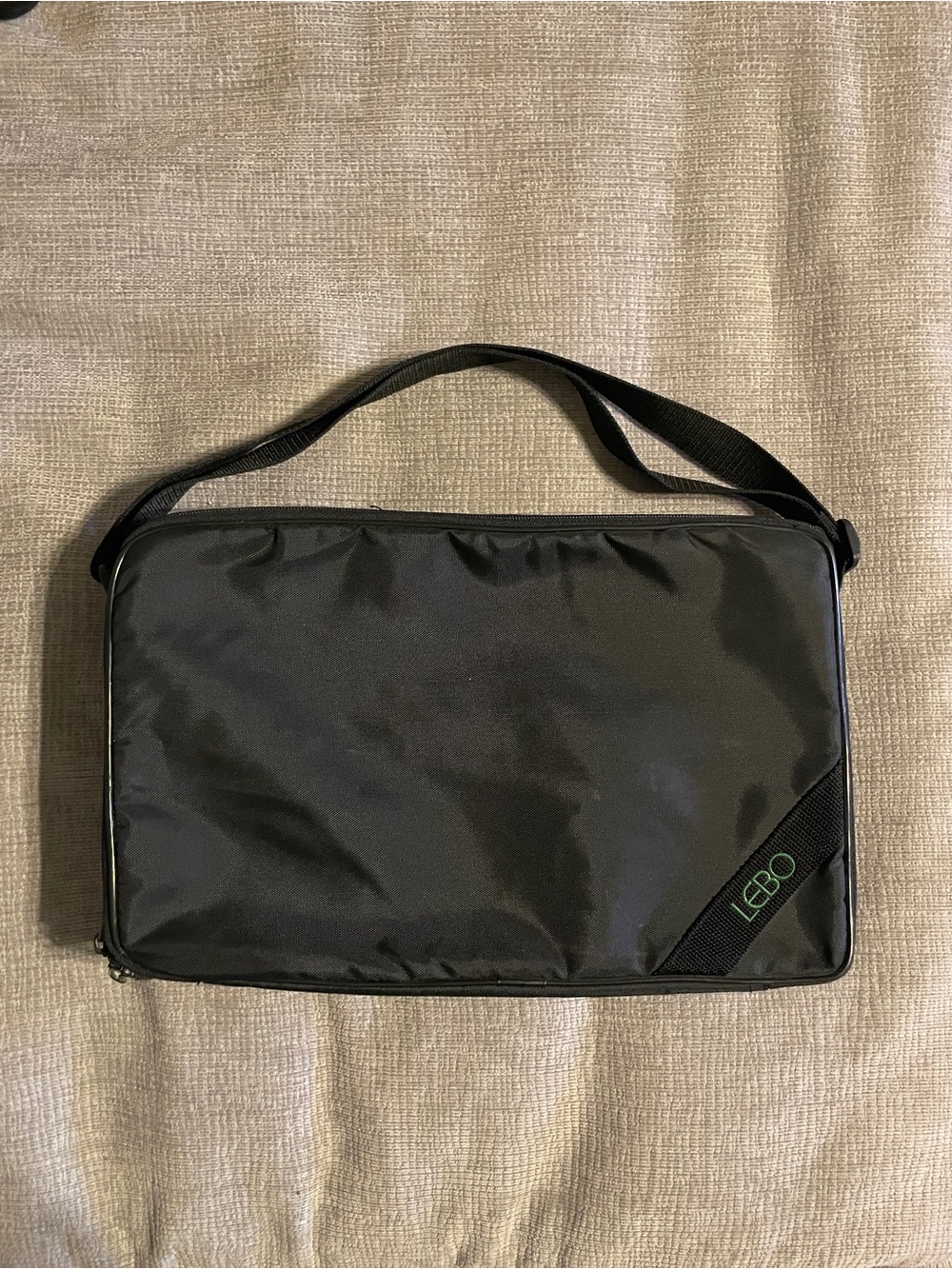 Vintage LEBO Cassette Cloth Case Black Holds 30